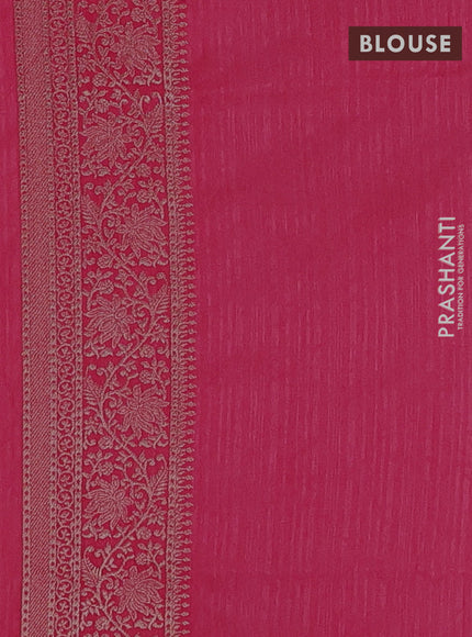 Pink Semi Soft Silk Saree