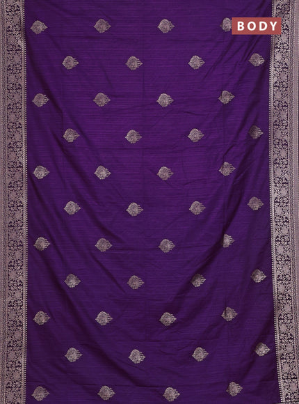 Purple Semi Soft Silk Saree
