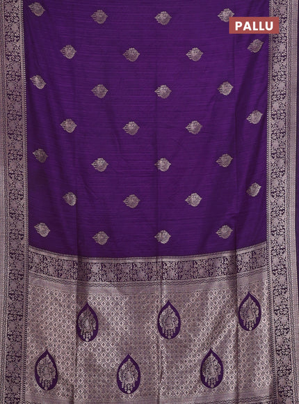 Purple Semi Soft Silk Saree