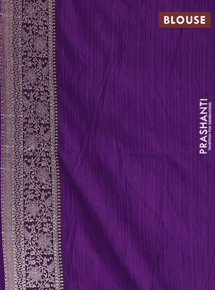Purple Semi Soft Silk Saree