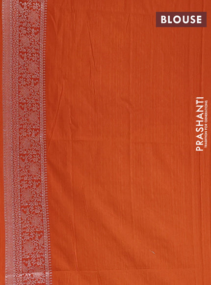 Rust Semi Soft Silk Saree