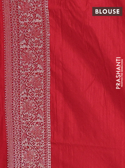 Red Semi Soft Silk Saree