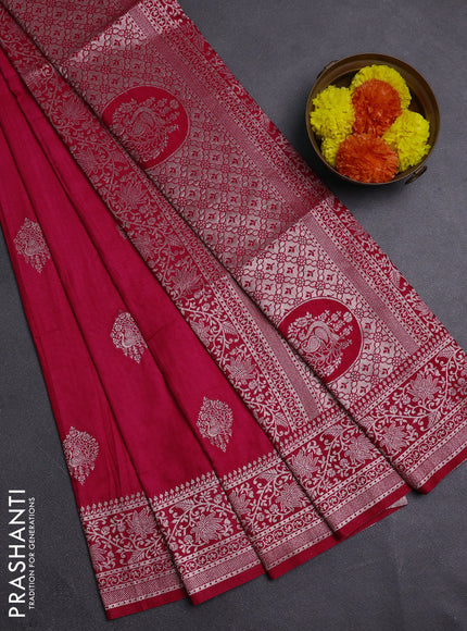 Pink Semi Soft Silk Saree