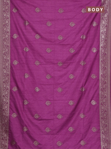 Mauve Pinkk Semi Soft Silk Saree