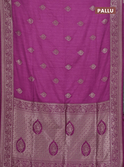 Mauve Pinkk Semi Soft Silk Saree