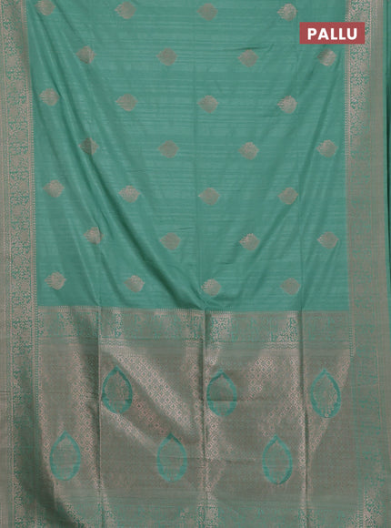 Pastel Green Semi Soft Silk Saree