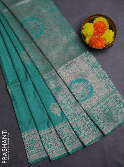 Pastel Green Semi Soft Silk Saree