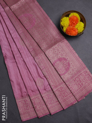 Mauve Pink Semi Soft Silk Saree
