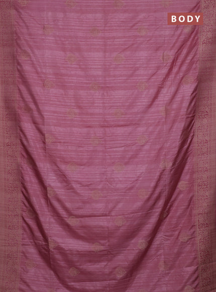 Mauve Pink Semi Soft Silk Saree