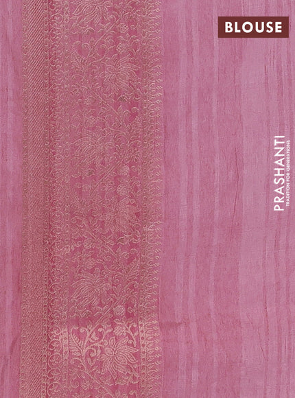 Mauve Pink Semi Soft Silk Saree
