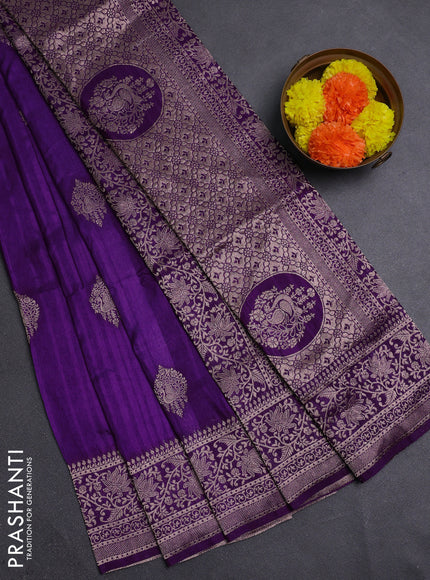 Purple Semi Soft Silk Saree