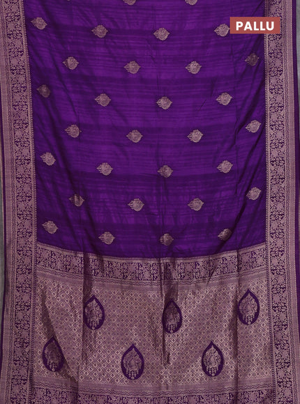 Purple Semi Soft Silk Saree