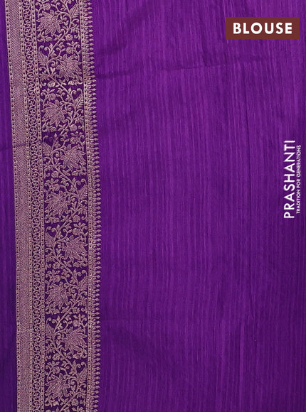 Purple Semi Soft Silk Saree