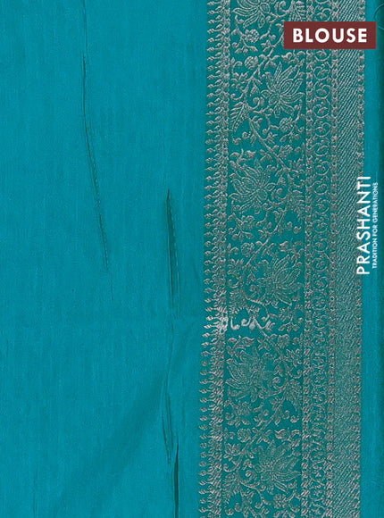 Teal Green Semi Soft Silk Saree