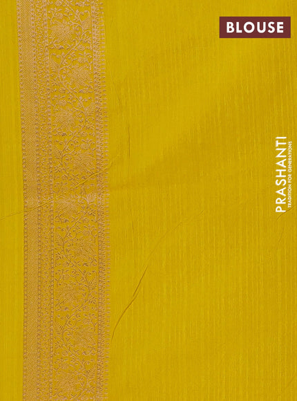 Yellow Semi Soft Silk Saree
