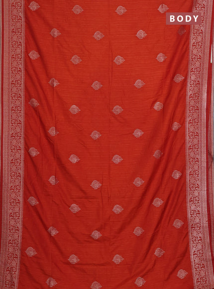 Rust Semi Soft Silk Saree