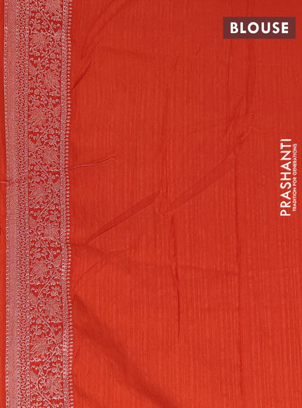 Rust Semi Soft Silk Saree