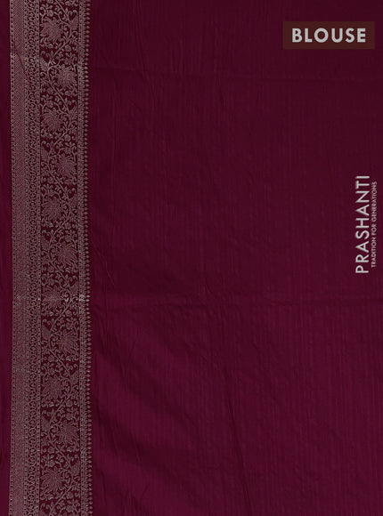Wine Semi Soft Silk Saree