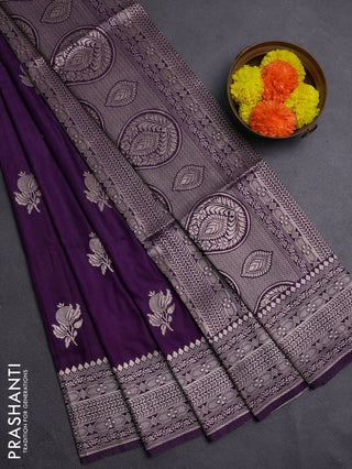 Purple Semi Soft Silk Saree
