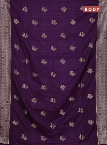 Purple Semi Soft Silk Saree