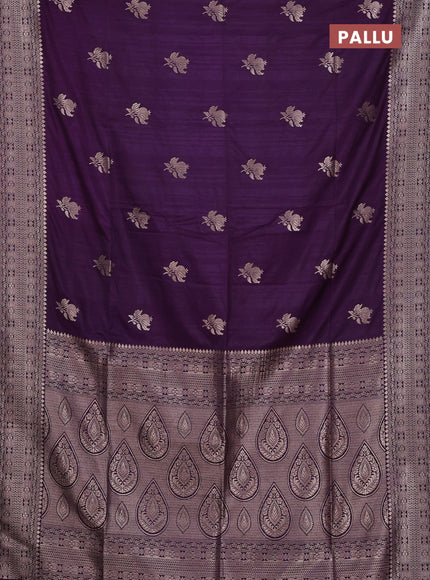 Purple Semi Soft Silk Saree