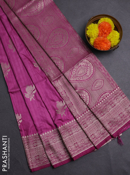 Onion Pink Semi Soft Silk Saree