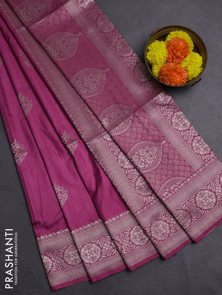 Mauve Pink Semi Soft Silk Saree