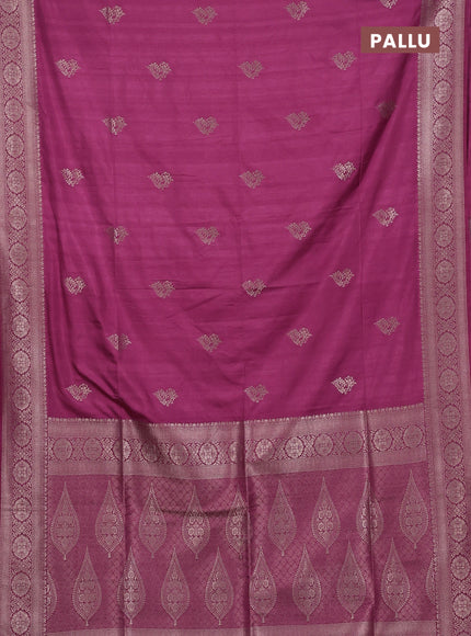 Mauve Pink Semi Soft Silk Saree