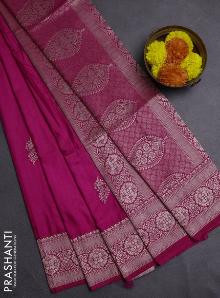 Pink Semi Soft Silk Saree