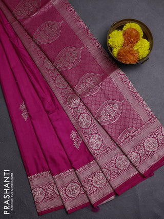 Pink Semi Soft Silk Saree
