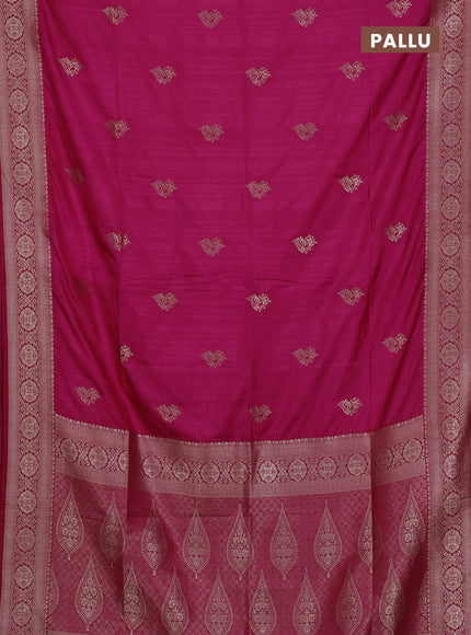 Pink Semi Soft Silk Saree