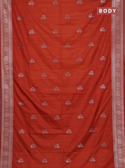 Rust Semi Soft Silk Saree