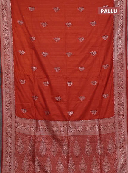 Rust Semi Soft Silk Saree