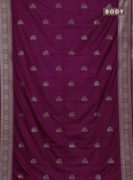 Wine Semi Soft Silk Saree