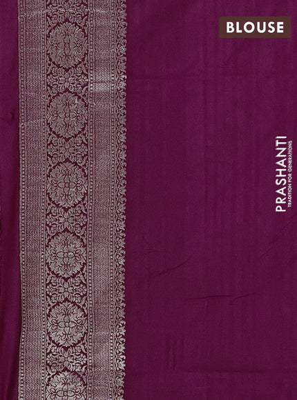 Wine Semi Soft Silk Saree