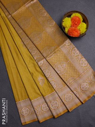 Mustard Yellow Semi Soft Silk Saree