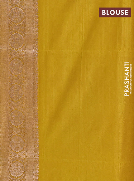 Mustard Yellow Semi Soft Silk Saree