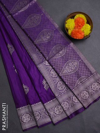Purple Semi Soft Silk Saree