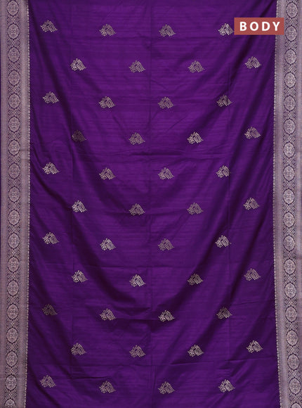 Purple Semi Soft Silk Saree