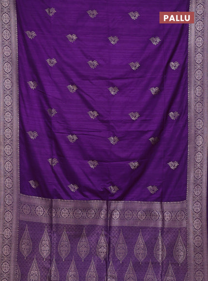 Purple Semi Soft Silk Saree