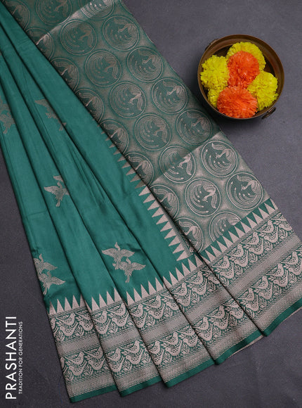 Pastel Green Semi Soft Silk Saree