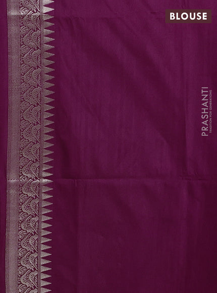 Wine Semi Soft Silk Saree