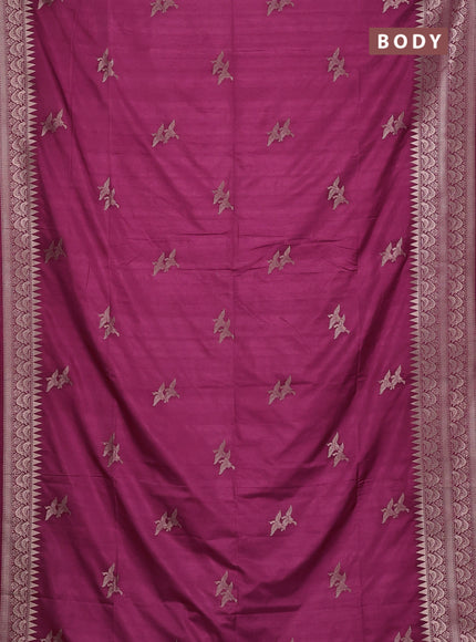 Pastel Maroon Semi Soft Silk Saree