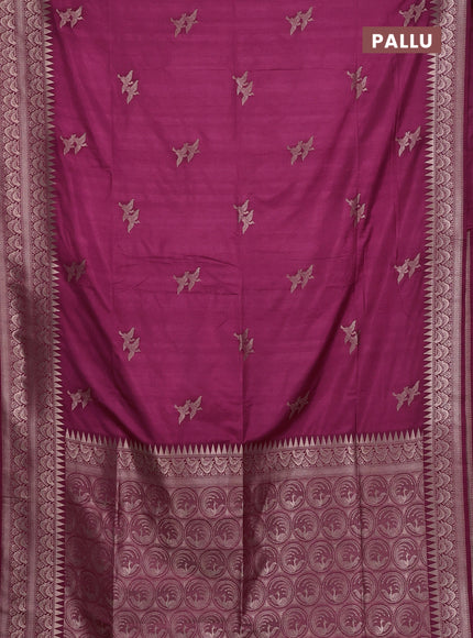Pastel Maroon Semi Soft Silk Saree