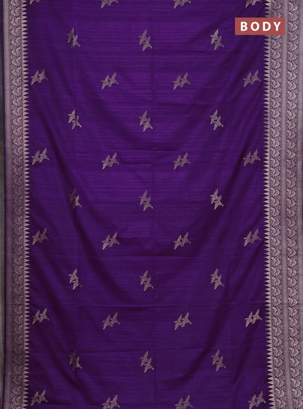 Purple Semi Soft Silk Saree