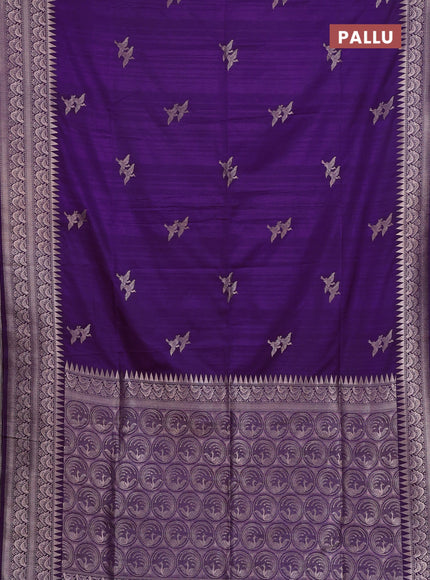 Purple Semi Soft Silk Saree