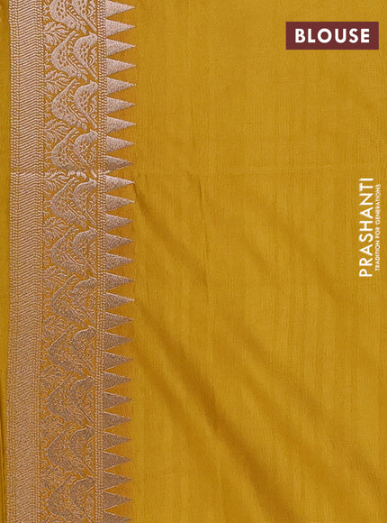 Mustard Yellow Semi Soft Silk Saree