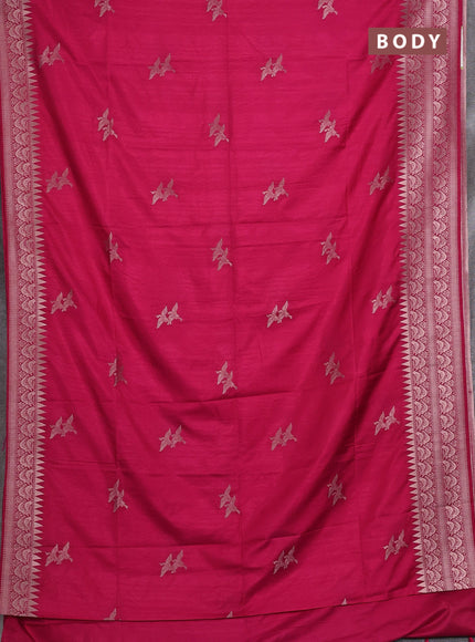Pink Semi Soft Silk Saree
