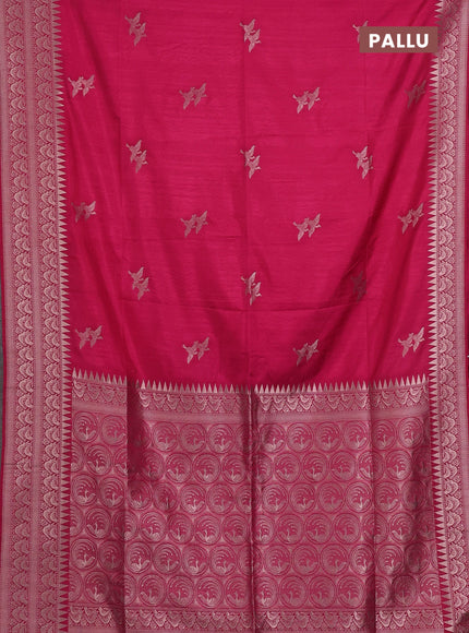 Pink Semi Soft Silk Saree
