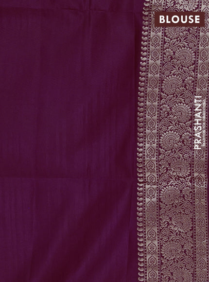 Wine Semi Soft Silk Saree